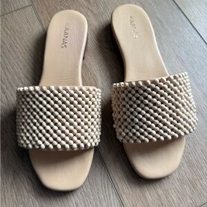 Kaanas Aju Hand Beaded Slide Sandals